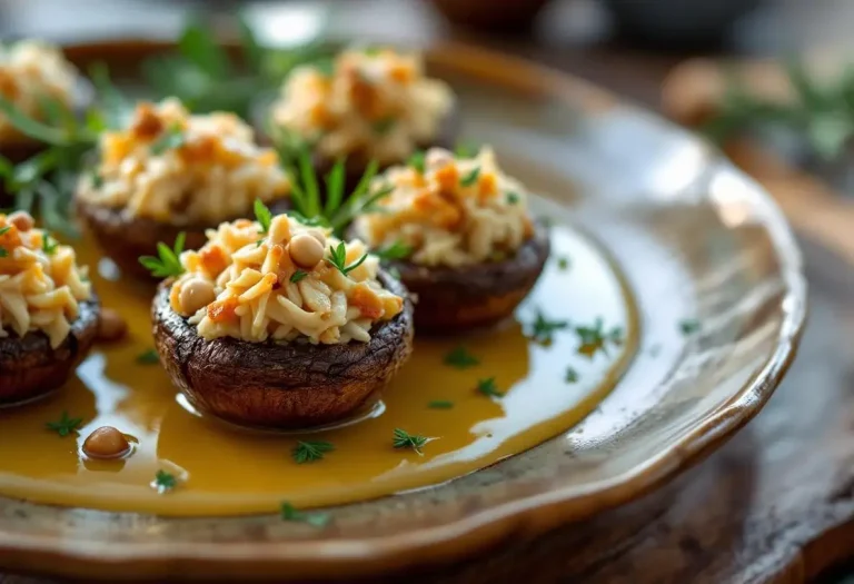 Ces champignons farcis sont parfaits pour sublimer les restes de volaille des fêtes