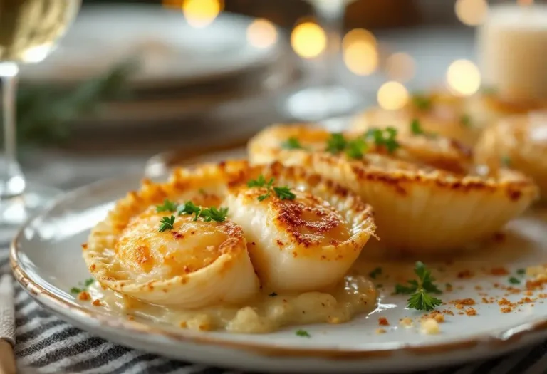 Ces Saint-Jacques gratinées au vin blanc et à la crème font toujours un carton au réveillon